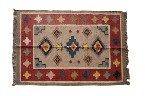 Handwoven Kilim Jute Rug